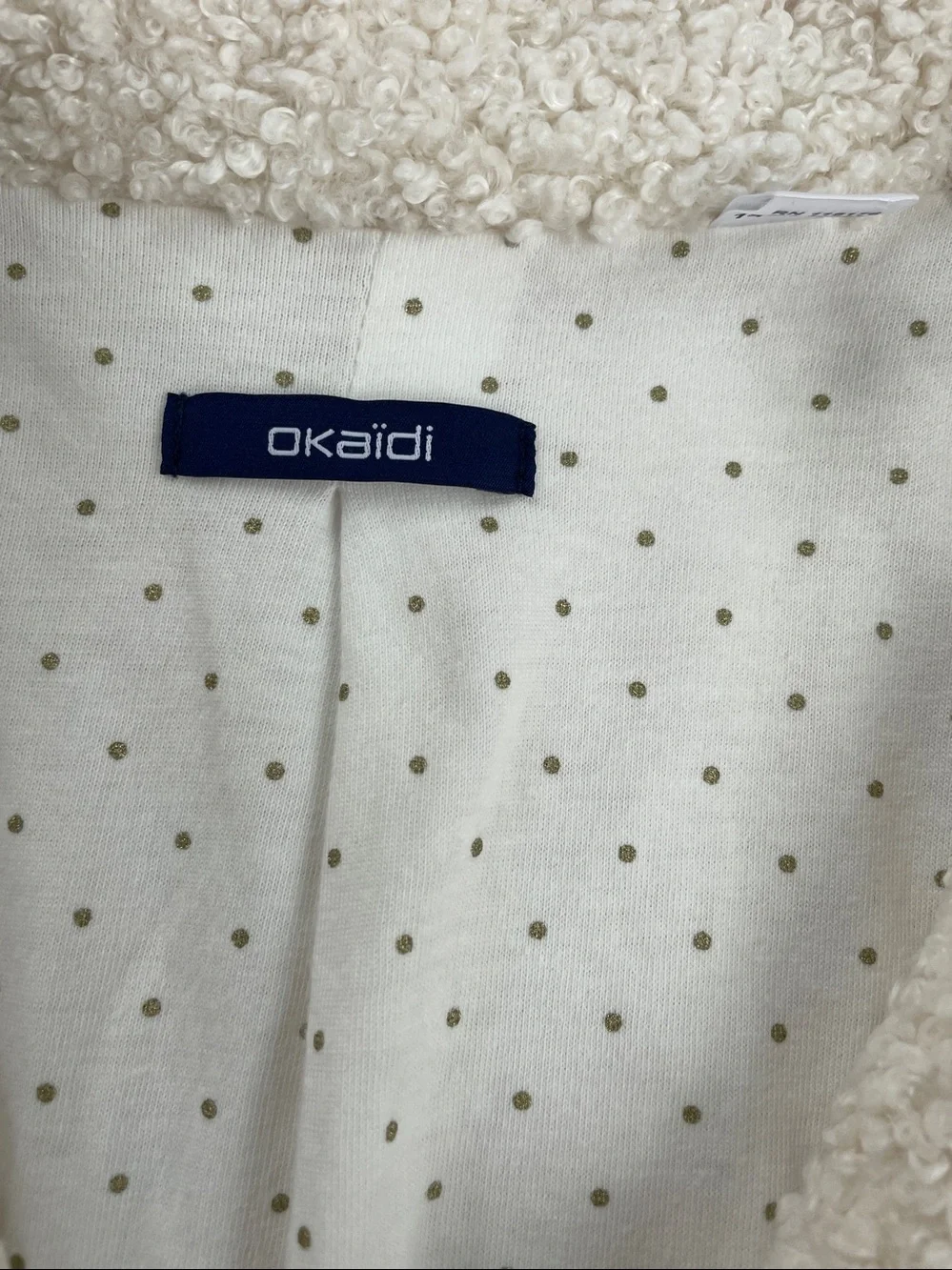 Okaidi Girls cream Teddy Jacket